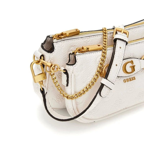 GUESS Izzy Double Pouch Crossbody BAG - WHITE - GB209 - Runner
