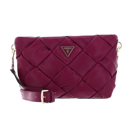 GUESS Zaina Mini Satchel Bag - MAROON - GB177 - Runner