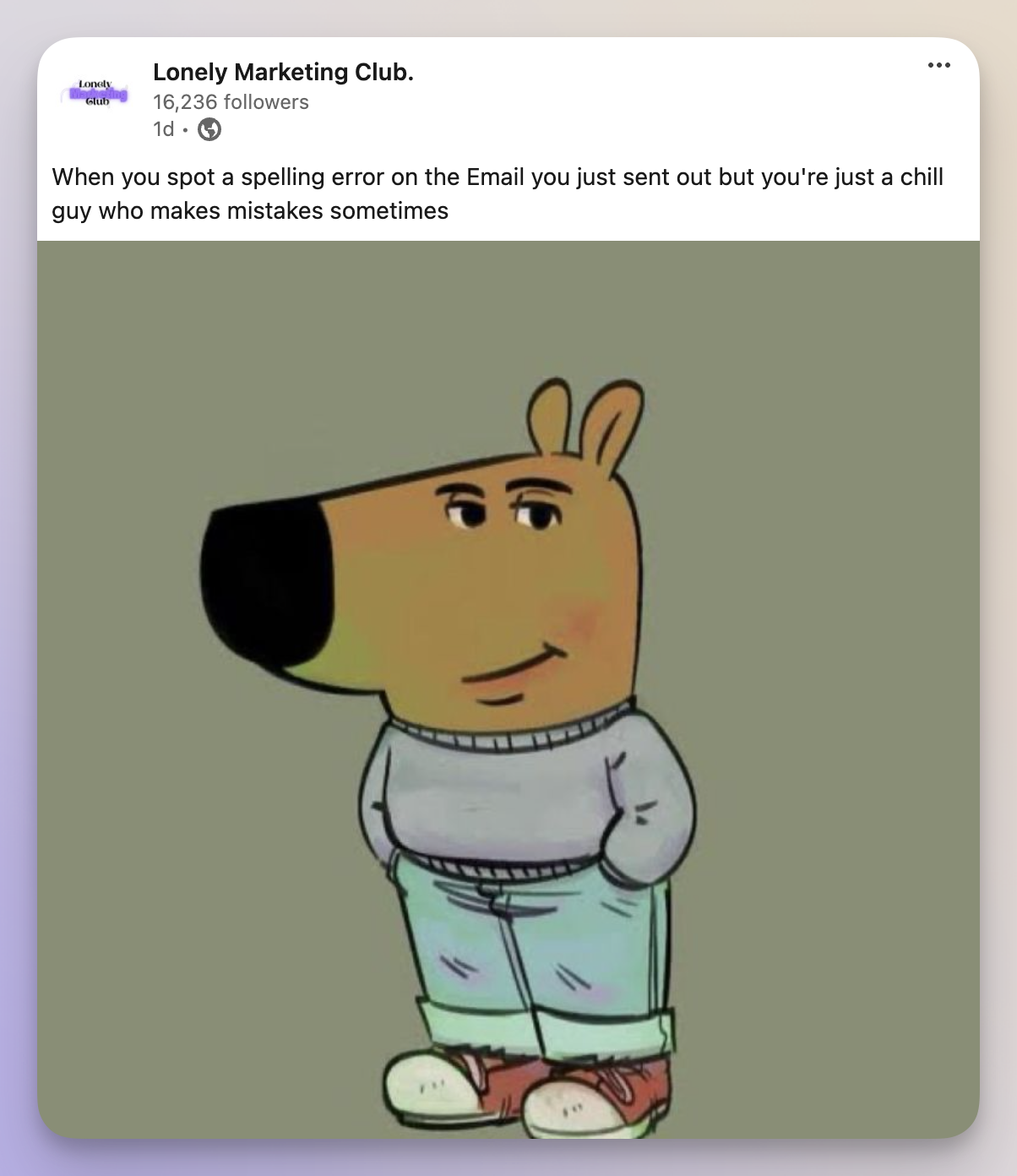 Chill guy meme